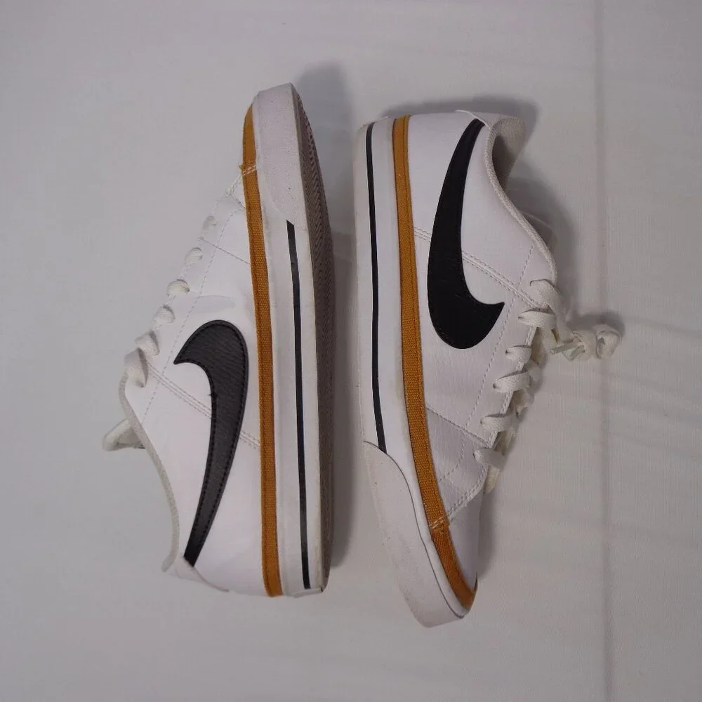 Nike Court Legacy Leather Shoes White Black DH3162-100 Sneakers Men's Size 8.5‎